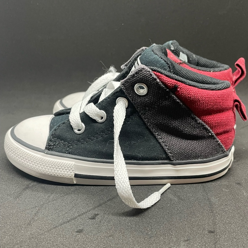 Converse Chuck Taylor All Star (Toddler Boy Size 8) Black/Grey/Red